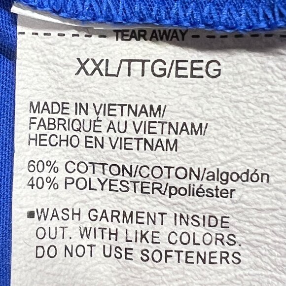 Under Armour HeatGear T-Shirt Mens 2XL Blue Graphic Spellout Loose Fit Pullover - Picture 4 of 11